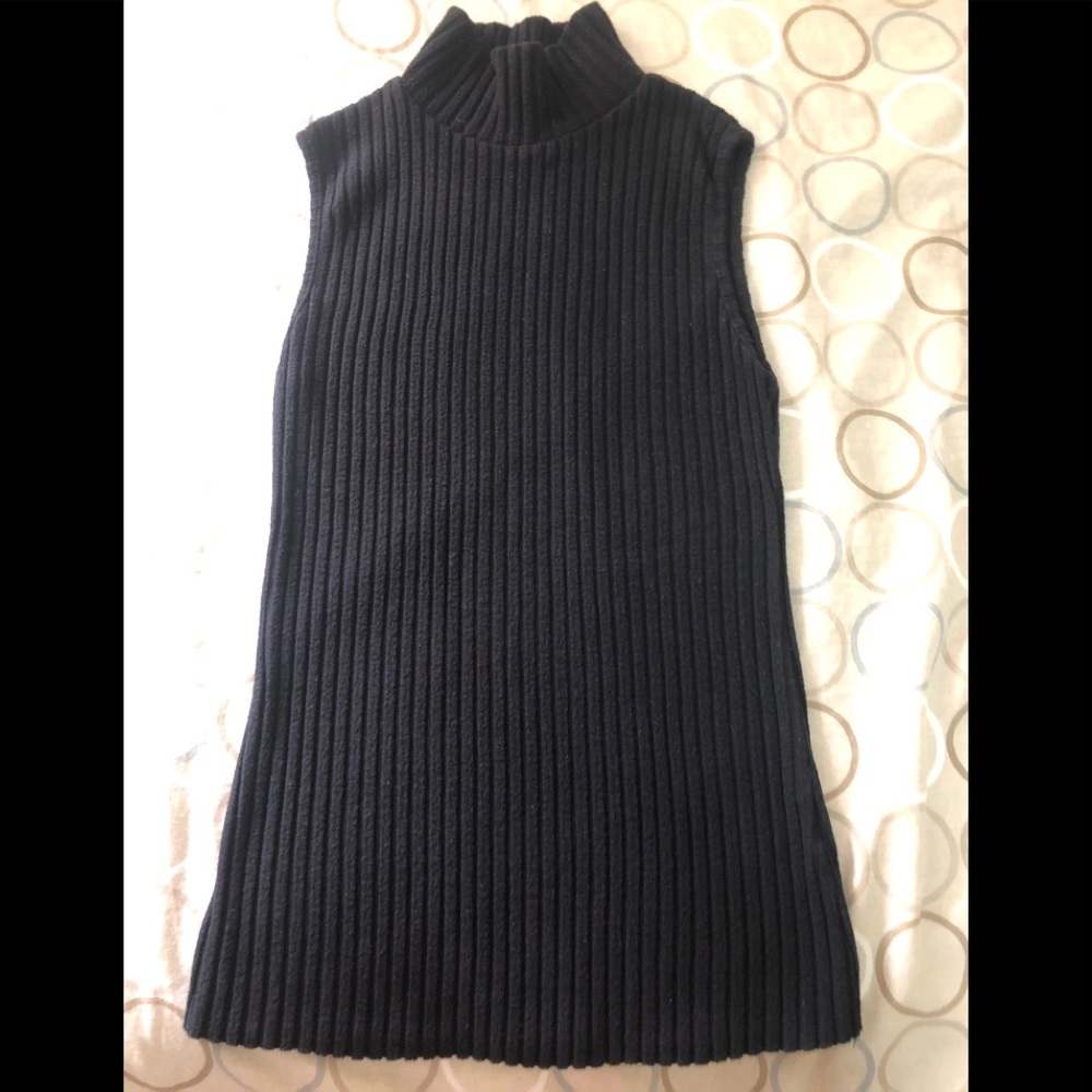 Shoulder Shortless  Turtle Neck Sweater